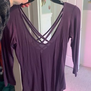 Purple strapy bodysuit